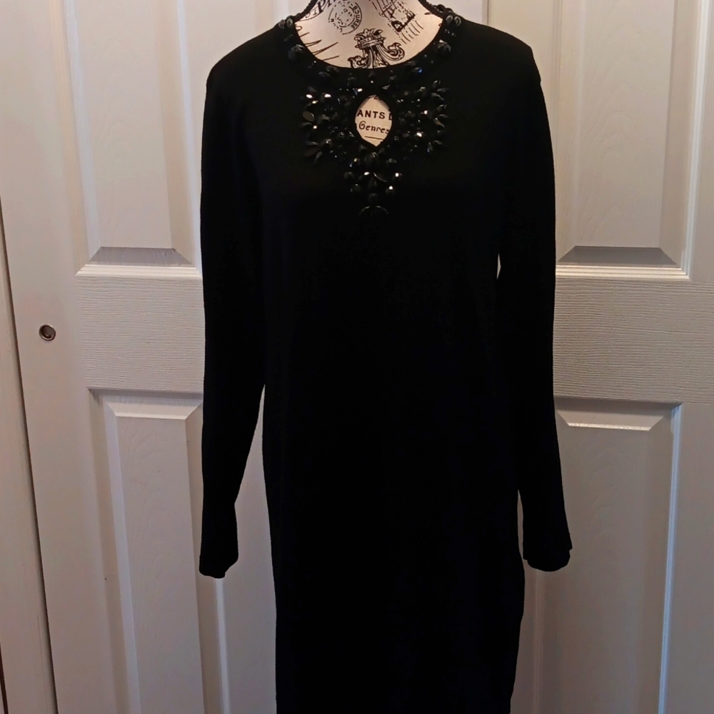 Black jeweled dress